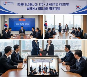 Buổi họp online hàng tuần giữa LT Kovitec và Korin Global